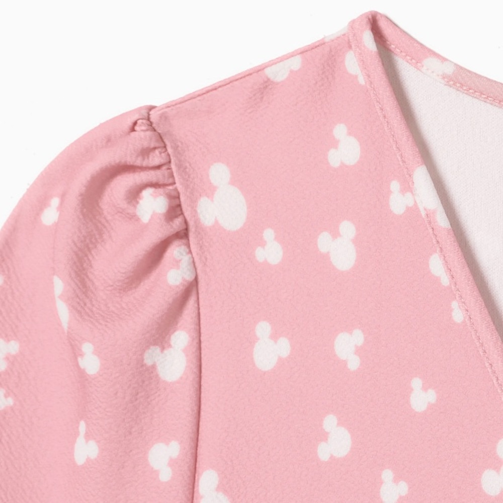 PatPat Pink Long Sleeve Wrap Midi Dress with Bow - Picture 3 of 11